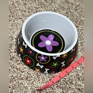 Top Paw Medium Melamine Dog Bowl – Floral & Bone Print – 3 Cups